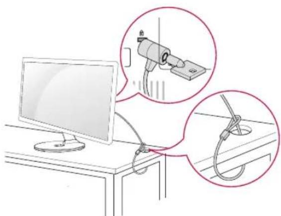 LG 22EN33R - Kensington 防盗系统的使用 - 1
