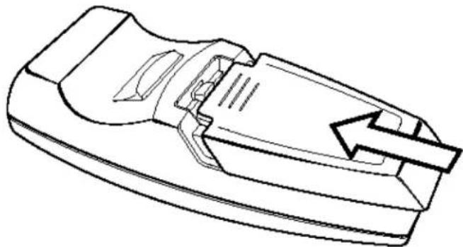 LENOVO ThinkVision C500 - Inserting the remote control batteries - 3