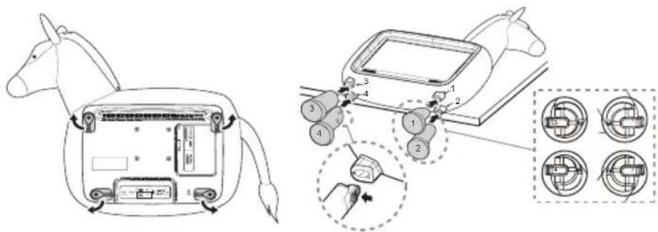 Diagram showing motor control system with labeled components and a close-up of the motor's internal components.