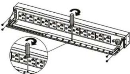 CyberPower PDU30BVHVT16F - Cord Retention Tray installation (Optional for both horizontal and vertical installations) - 1