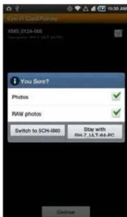 You Sure? Photos RAW photos Switch to SCH-880 Stay with RH-7 ULT-64-PC Continue