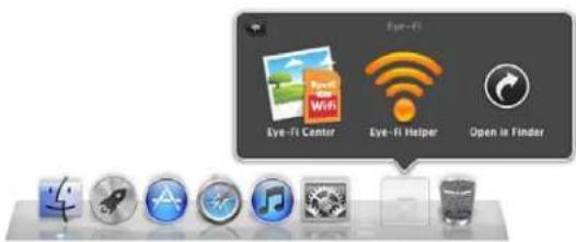 Eye-Fi Eye-Fi Center Eye-Fi Helper Open in Finder