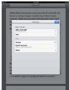Settings Eyelit Cards KMI_0124-008 Add... Version Eyelit Account About If it is without any of a unconfined services networks.