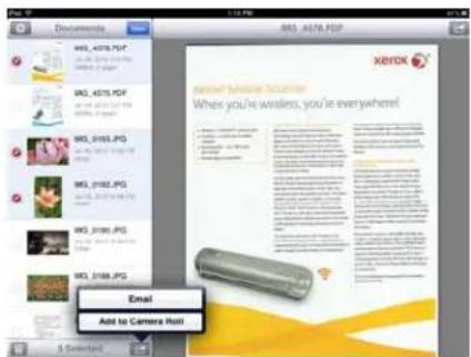 Documents Xerox Media Add to Camera Roll When you're wireless, you're everywhere! Email Add to Camera Roll