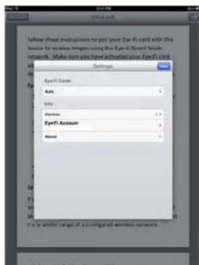 Settings Eye Fit Camera Ave Name Window Eye Fit Account Name