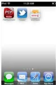 11:29 AM PDF RSS Twitter Messaging Messages Mail Safari App Store