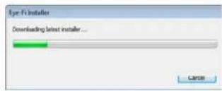 Eye: Fri installer Downloading latest installer ... Cancel
