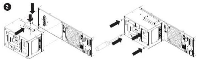 CyberPower Smart App Online OL8KRTMB - Step 2: Reattach the Maintenance Bypass Module to the Power Module - 2