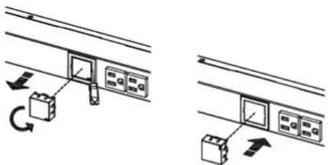 Diagram showing two electrical circuit configurations with switches and directional arrows indicating current flow or operation.
