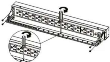 CyberPower PDU20B4F10R - Cord Retention Tray installation (Optional for both horizontal and vertical installations) - 1