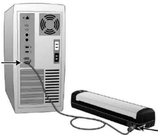 XEROX Strobe 400 - TO CONNECT THE SCANNER POWER TO THE COMPUTER - 1