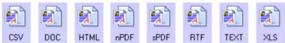 CSV DOC HTML nPDF sPDF RTF TEXT XLS