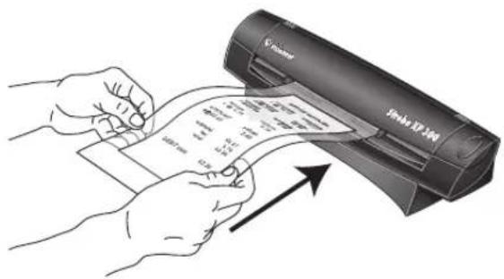 Illustration showing hands using a printer to print or write a document, with an arrow indicating the process.