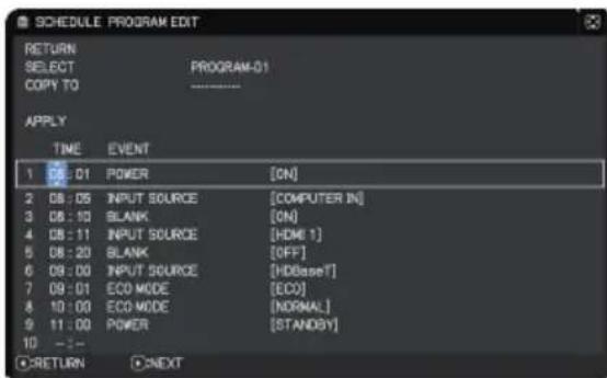 Christie LHD720i - ■ How to edit the selected PROGRAM - 2