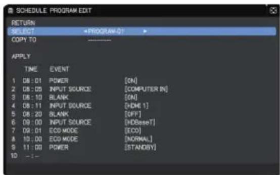 Christie LHD720i - ■ How to edit the selected PROGRAM - 1