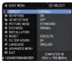 Christie LHD720i - Using the menu function - 2