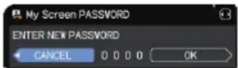 Christie LHD720i - Turning on the My Screen PASSWORD - 2