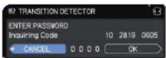 Christie LHD720i - Turning off the TRANSITION DETECTOR - 1