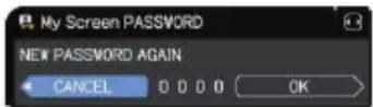 Christie LHD720i - Turning on the My Screen PASSWORD - 3
