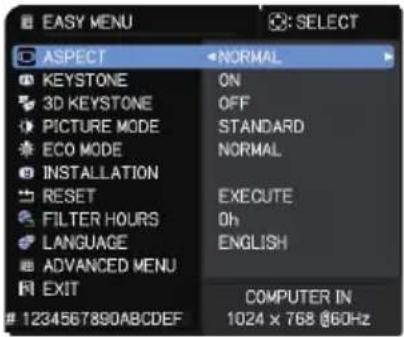 Christie LHD720i - EASY MENU - 1