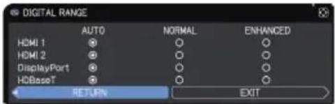 Christie LHD720i - INPUT menu - 3