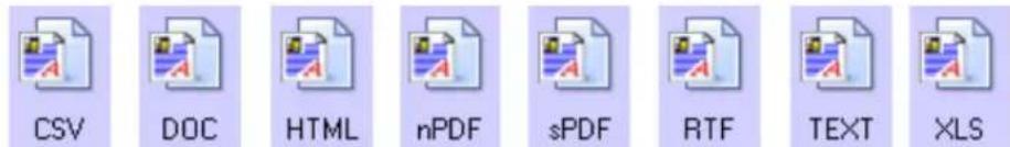 CSV DOC HTML nPDF sPDF RTF TEXT XLS