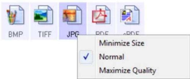 BMP TIFF JPG Minimize Size Normal Maximize Quality