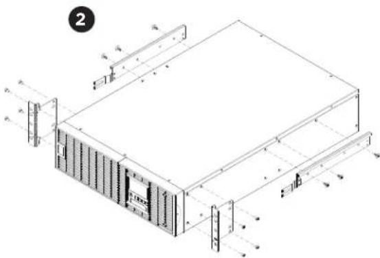 CyberPower Smart App Online OL6KRTHW - Step 2: Rackmount ear &amp; hanging bracket installation - 2