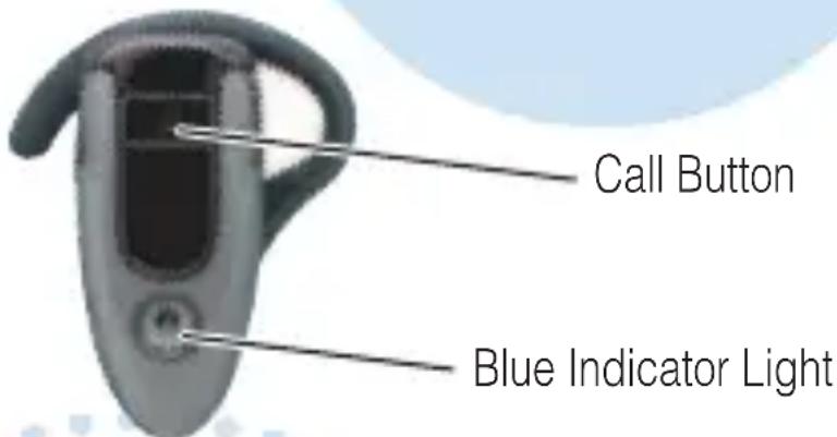 Call Button Blue Indicator Light