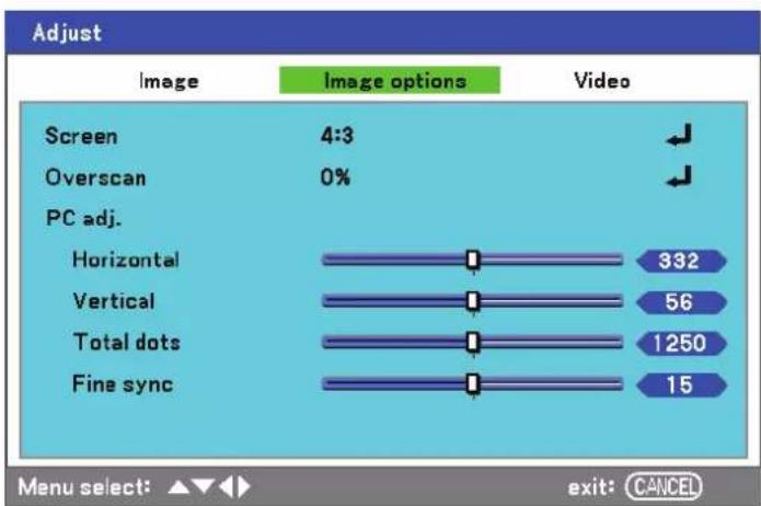 VIVITEK D5500 - Adjusting Picture Position Manually - 3
