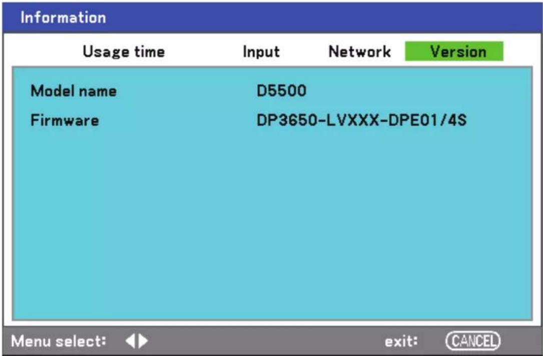 VIVITEK D5500 - Version - 1