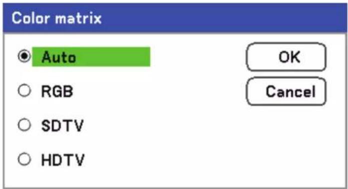 VIVITEK D5500 - Color matrix - 1