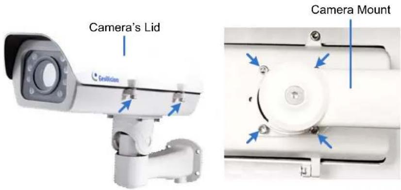Camera's Lid Gestition Camera Mount