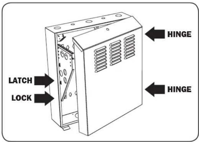 Tripp Lite SmartRack SRWF4U36 - Reversing the Front Door - 1
