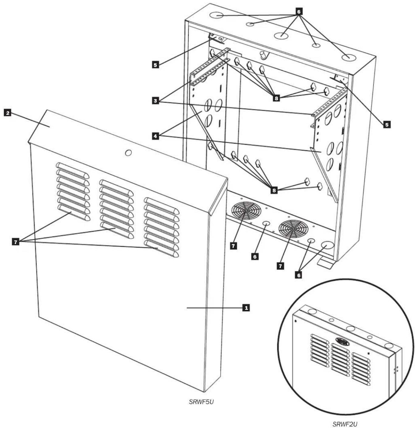 Tripp Lite SmartRack SRWF4U36 - Identificación de características - 1