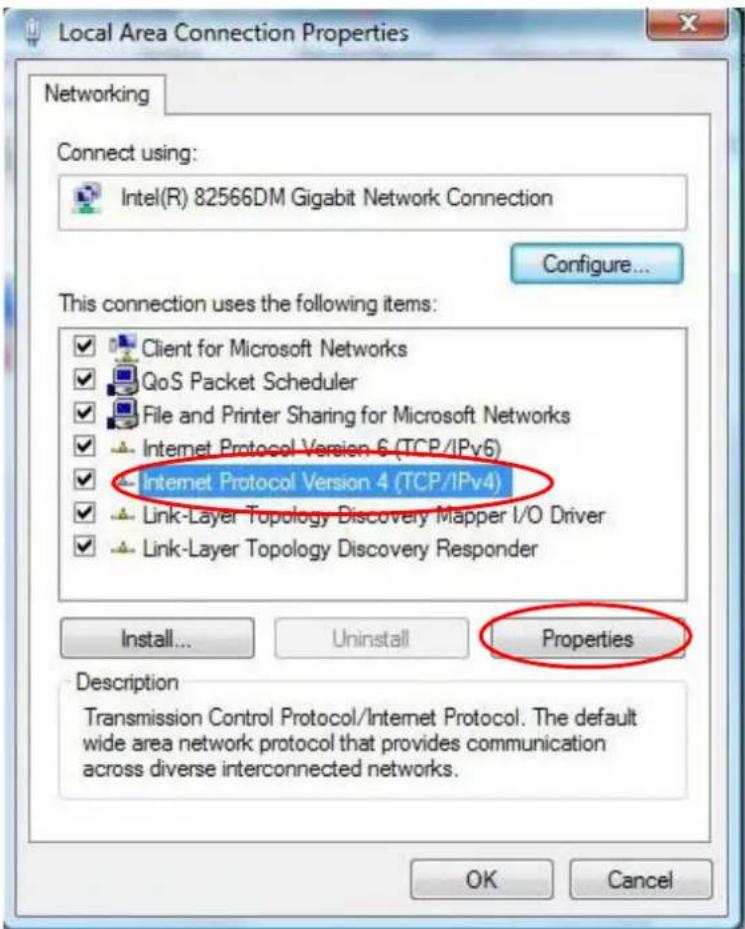 Local Area Connection Properties Networking Connect using: Intel(R) 82566DM Gigabit Network Connection Configure... This connection uses the following items: Client for Microsoft Networks QoS Packet Scheduler File and Printer Sharing for Microsoft Networks Internet Protocol Version 6 (TCP/IPv6) Internet Protocol Version 4 (TCP/IPv4) Link-Layer Topology Discovery Mapper I/O Driver Link-Layer Topology Discovery Responder Install... Uninstall Properties Description Transmission Control Protocol/Internet Protocol. The default wide area network protocol that provides communication across diverse interconnected networks. OK Cancel