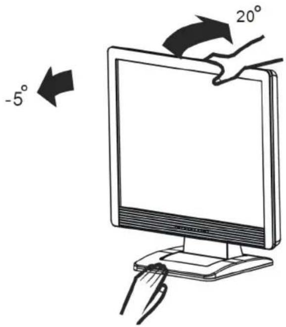 ASUS MM17TG - ADJUSTING THE VIEWING ANGLE - 1