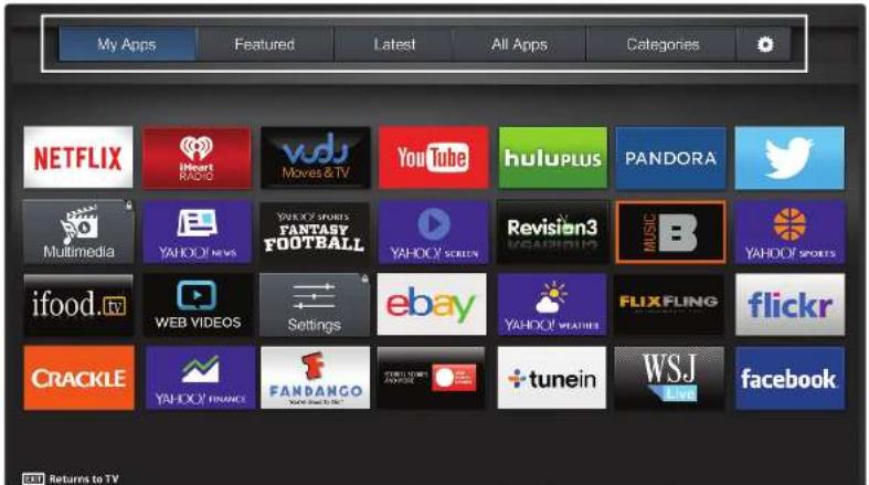 VIZIO Reference RS120-B3 - FULLSCREEN V.I.A. PLUS APPS WINDOW OVERVIEW - 3