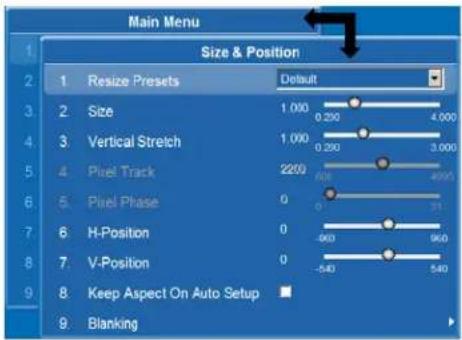 Christie Roadster HD16K - Virtual OSD Menu - 1