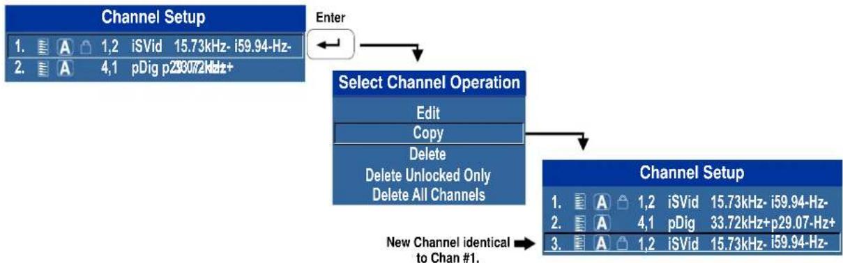 Christie Roadster HD16K - Channel Setup Menu - 2