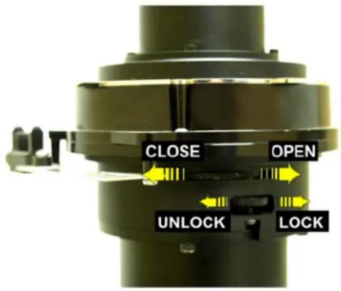 Christie Roadster HD16K - Aperture Manual Adjustment - 1