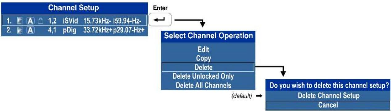 Christie Roadster HD16K - Channel Setup Menu - 3