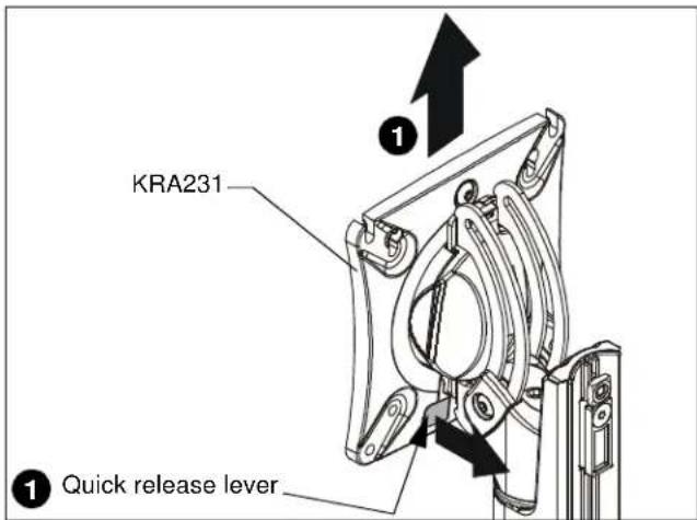 KRA231 ① ① Quick release lever