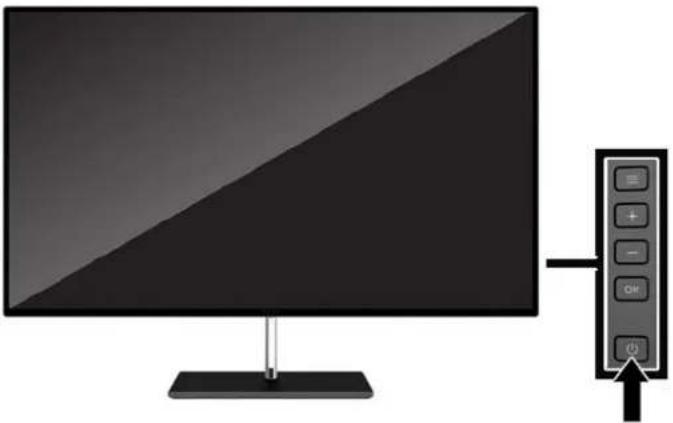 HP Elite S240n - Turning on the monitor - 1