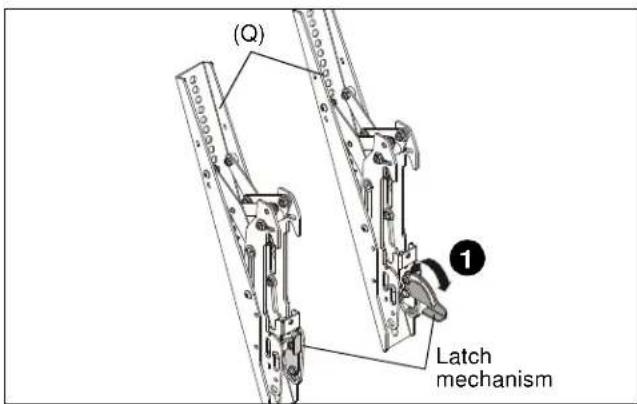 (Q) ① Latch mechanism