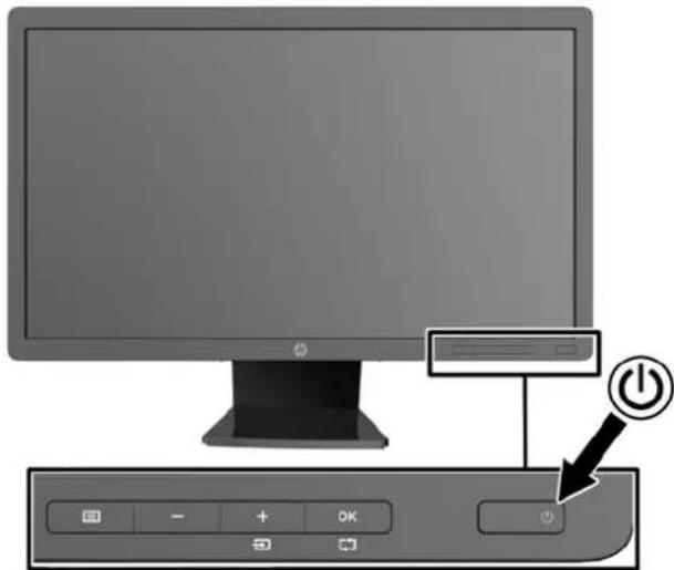 HP Advantage E201 - Turning on the Monitor - 1