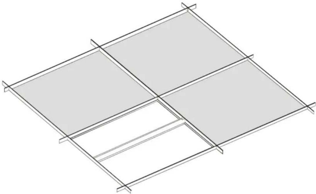 Kramer SPK-C817 - Installing the Half-Tile Size Speaker - 1