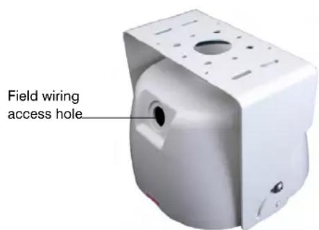 Field wiring access hole