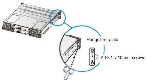 Flange filler plate #6-32 × 10 mm screws