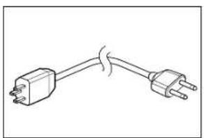 Simple line drawing of two connected electrical plugs (no text or symbols)
